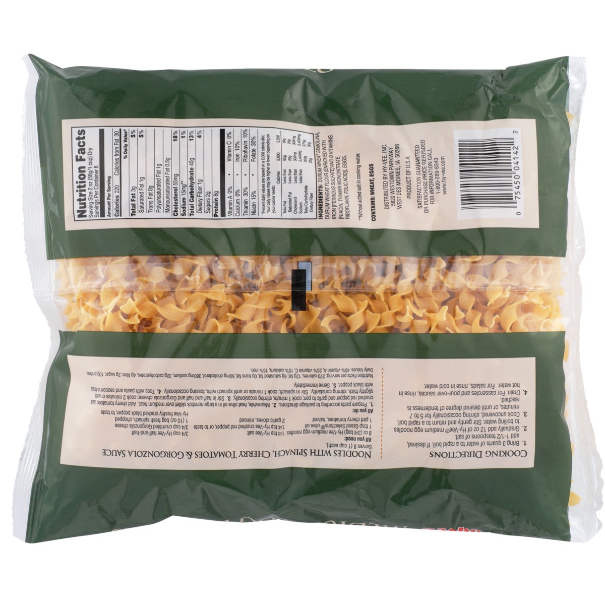 slide 5 of 8, Hy-vee Enriched Egg Noodle Product, Medium Egg Noodles, 12 oz