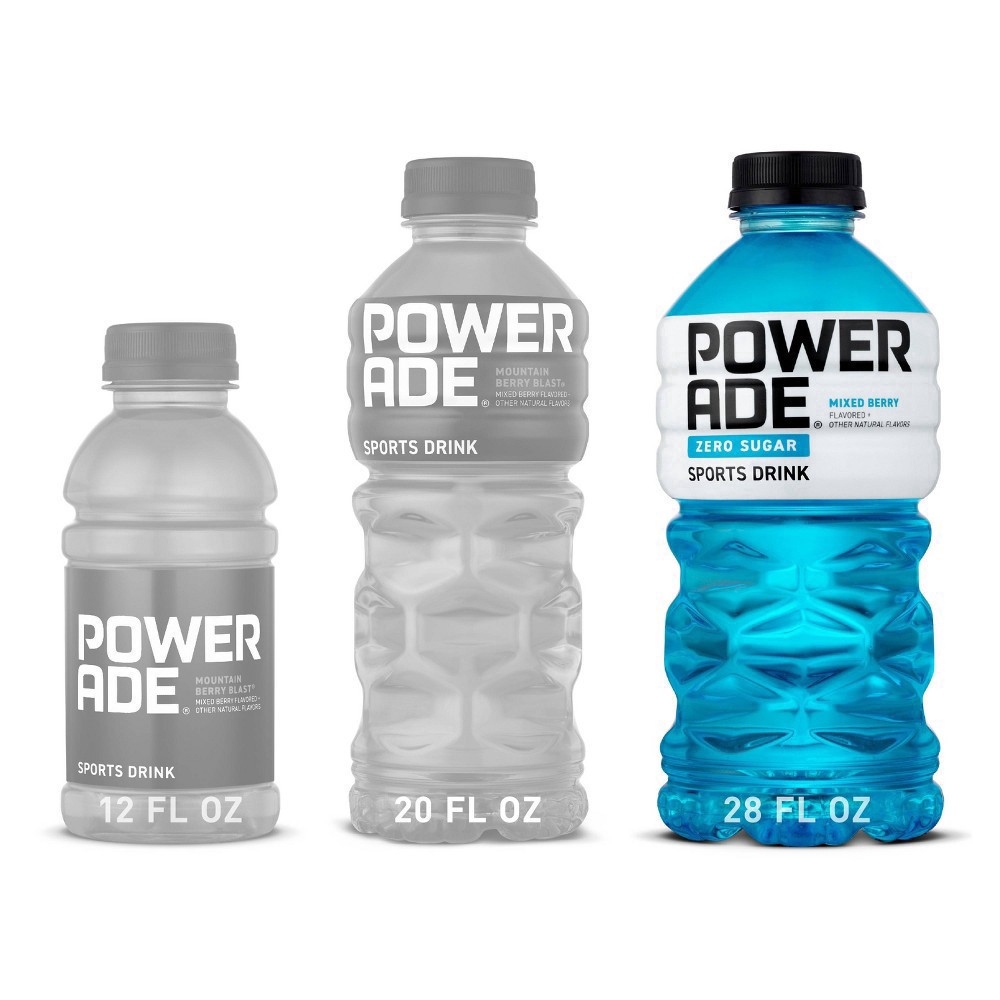 slide 20 of 20, Powerade Zero Sugar Mixed Berry Sports Drink 28.0 oz, 28 fl oz