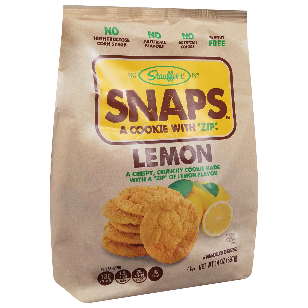 slide 9 of 9, Stauffer's SNAPS Lemon, 14oz Bag, 14 oz