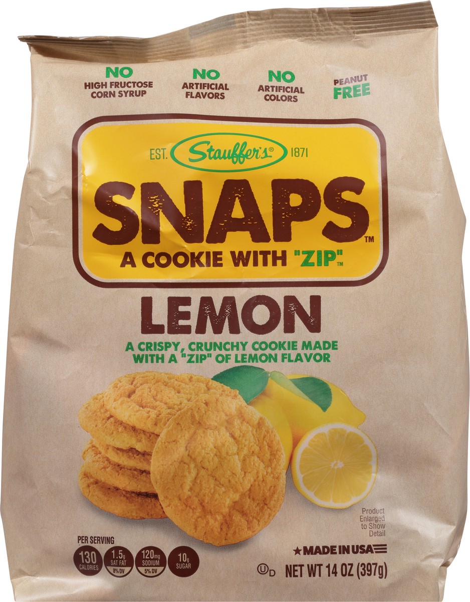 slide 4 of 9, Stauffer's SNAPS Lemon, 14oz Bag, 14 oz