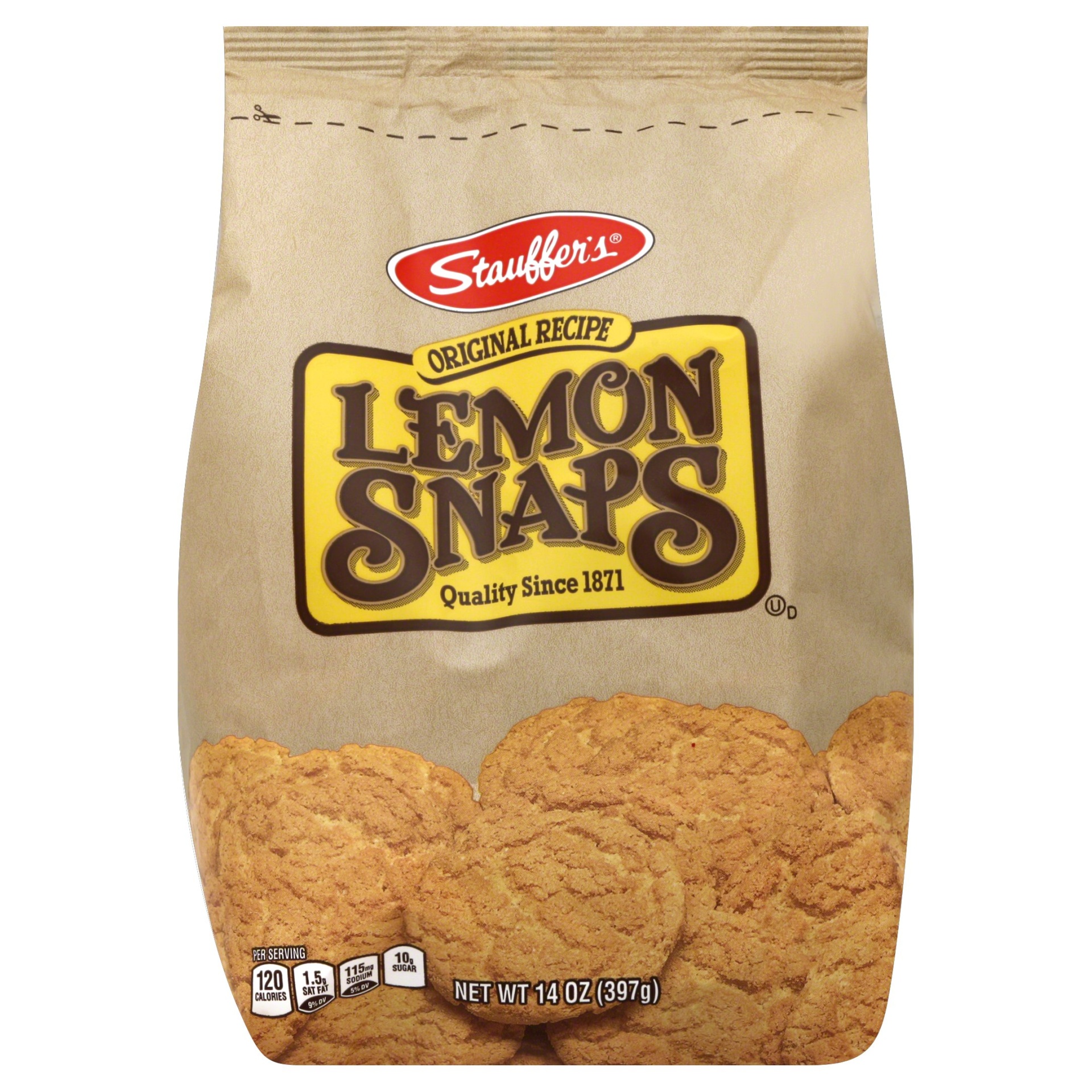 slide 1 of 1, Stauffer's Lemon Snaps, 14 oz