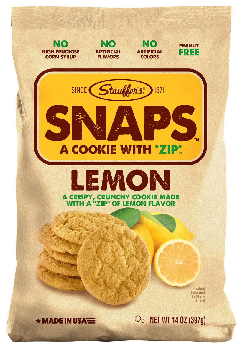 slide 1 of 9, Stauffer's SNAPS Lemon, 14oz Bag, 14 oz
