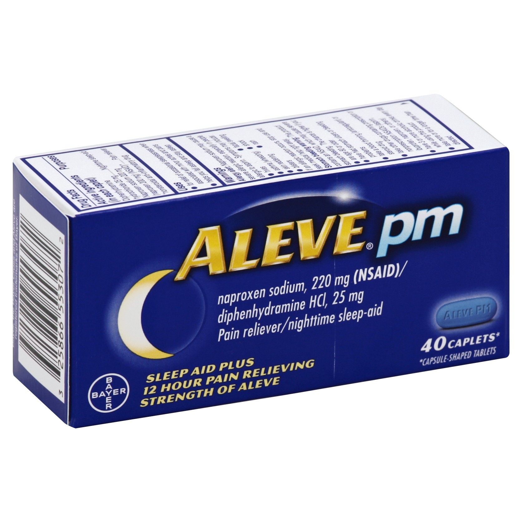 Aleve Pm Sleep Aid Plus 12 Hour Pain Relief Caplets Naproxen Sodium