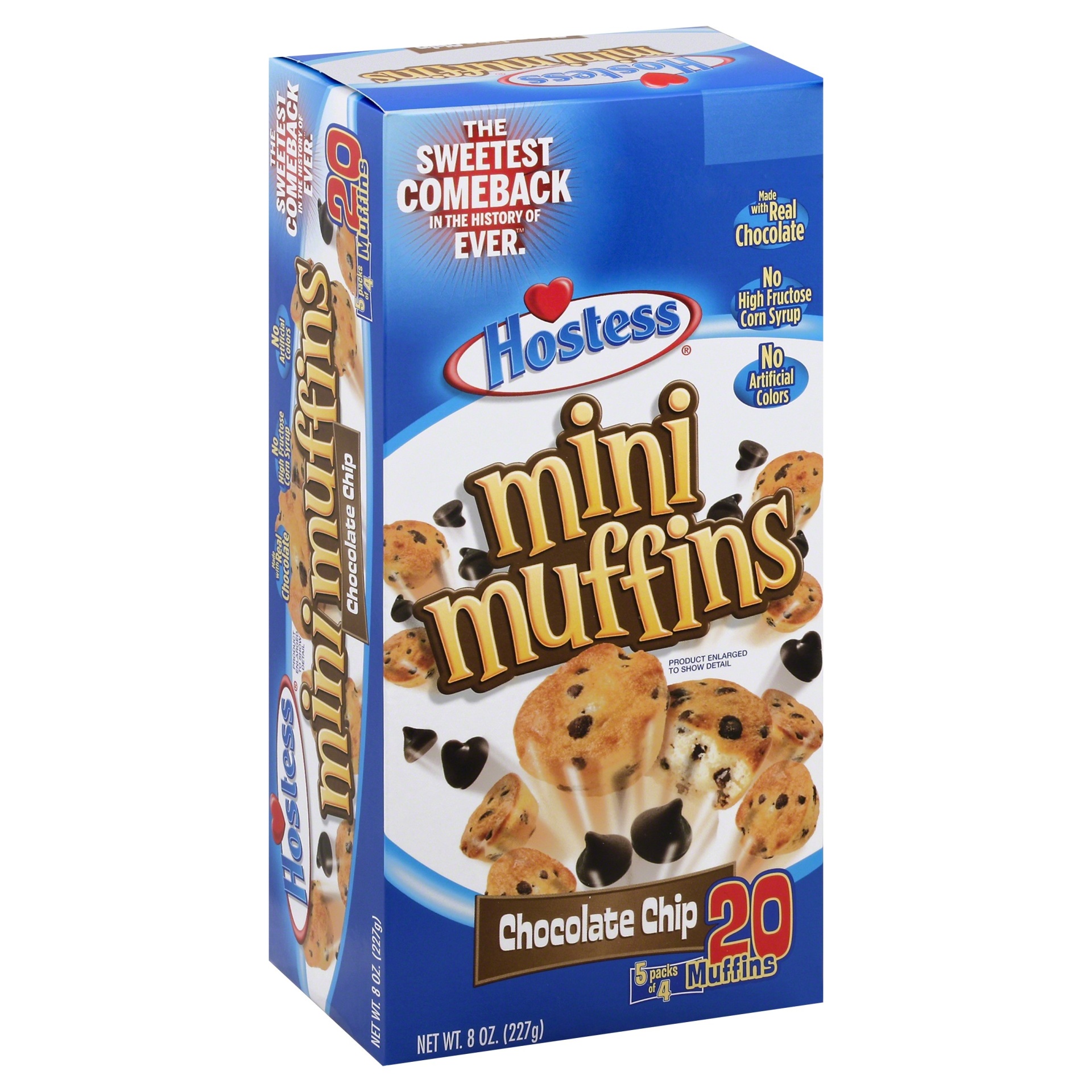 slide 1 of 1, Hostess Mini Chocolate Chip Muffins, 8 oz