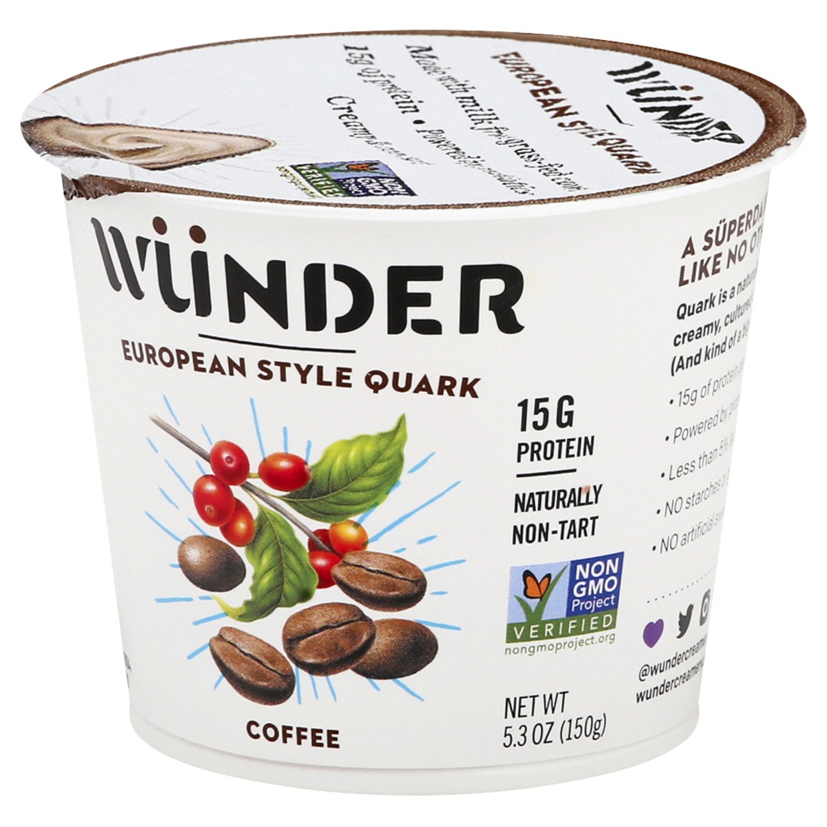 slide 3 of 10, Wünder Creamery European Style Coffee Quark - 5.3 oz, 5.3 oz