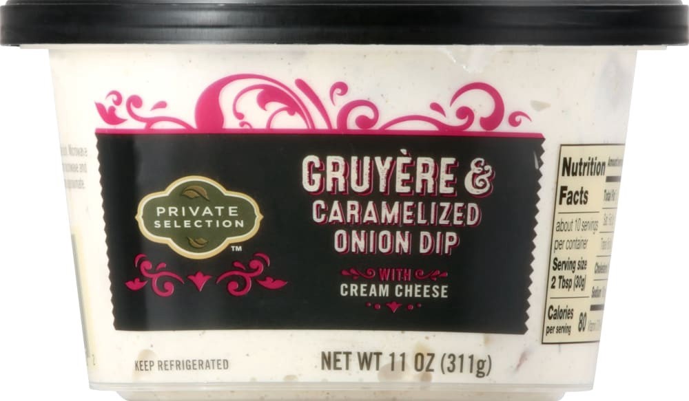 slide 1 of 4, Private Selection Gruyere And Caramelized Onion Dip, 11 oz