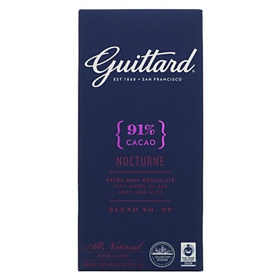 slide 1 of 1, Guittard Nocturne 91% Cacao Extra Dark Chocolate Bar, 2.65 oz