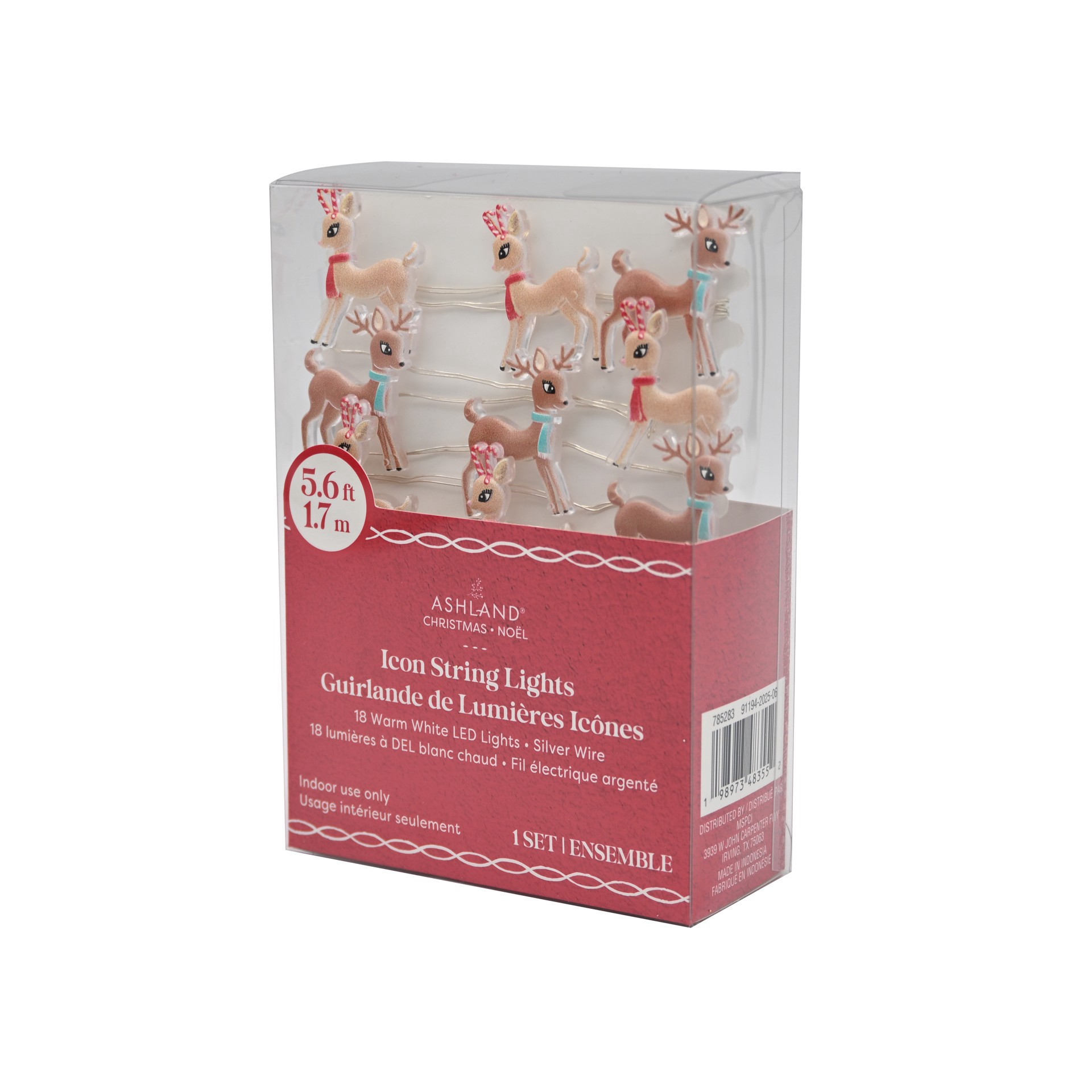 slide 2 of 4, 18ct. Warm White Led Reindeer String Lights On Silver Wire By Ashland, 18 ct