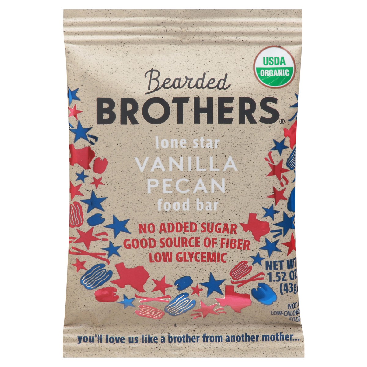 slide 1 of 9, Bearded Brothers Vanilla Pecan Food Bar, 1.52 oz