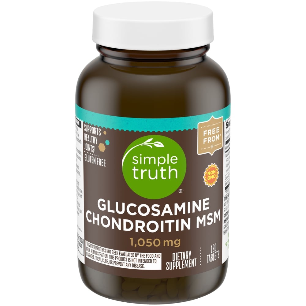 slide 1 of 1, Simple Truth Glucosamine Chondroitin MSM, 1050 mg, 120 ct