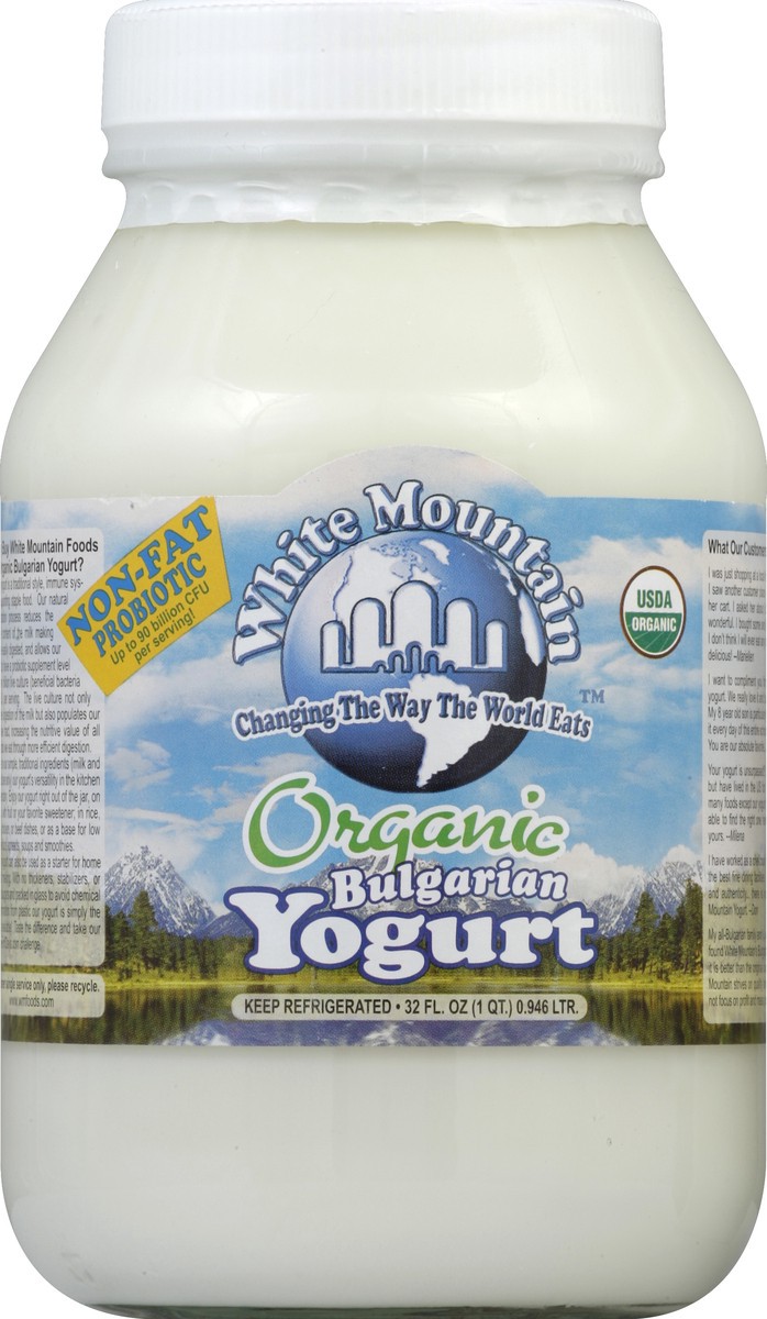 slide 2 of 2, White Mountain Organic Bulgarian Yogurt, 32 oz