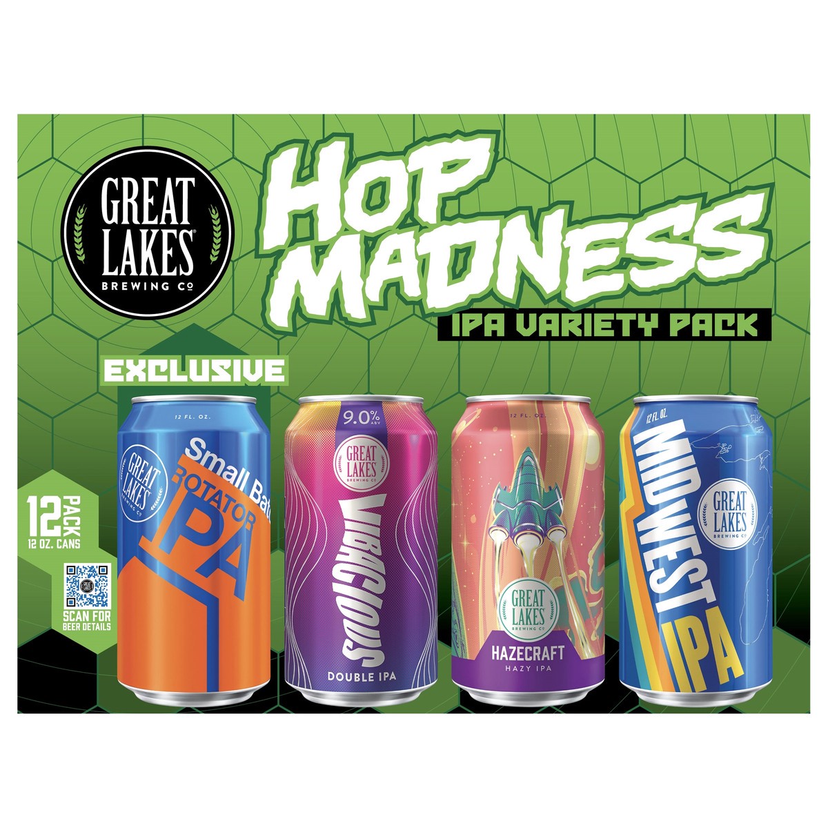 slide 1 of 1, Great Lakes Brewing Co. Great Lakes Hop Madness Beer IPA Variety Pack 12 pack, 12 oz cans, 12 ct; 12 oz