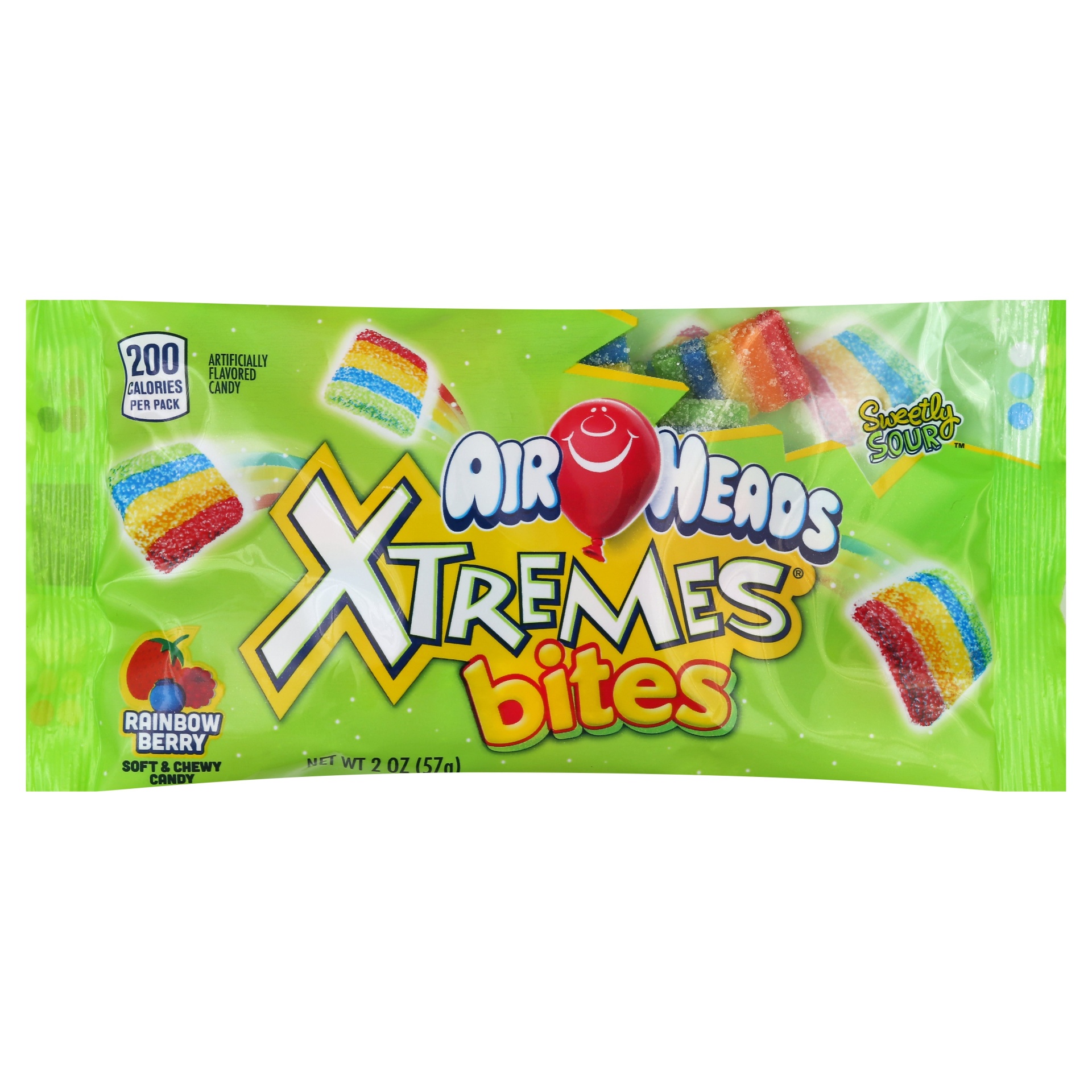 slide 1 of 1, Air Heads Xtremes Bites Soft & Chewy Candy Rainbow Berry, 2 oz