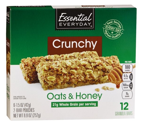 slide 1 of 1, Essential Everyday Oat & Honey Granola Bar, 8.9 oz