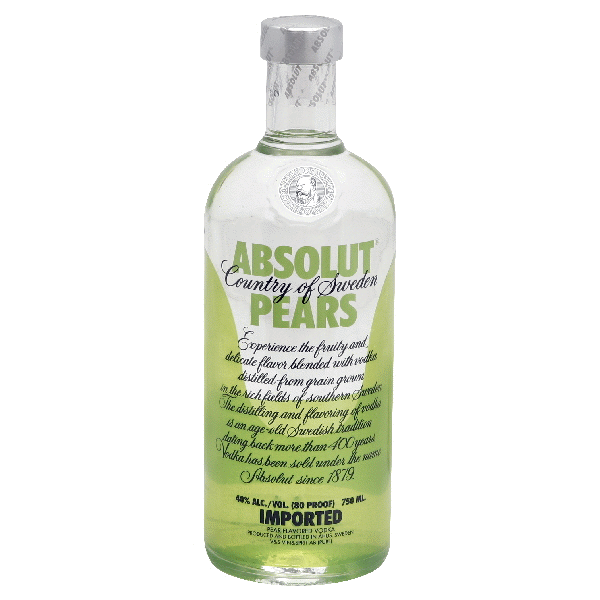 slide 1 of 1, Absolut Pears Vodka, 750 ml