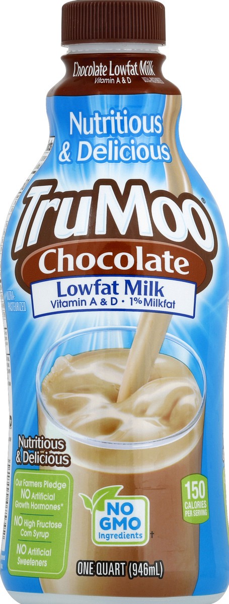 slide 5 of 8, TruMoo Milk 1 qt, 1 qt