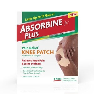 slide 1 of 1, Absorbine Jr. Pain Relief Knee Patch, 6 ct