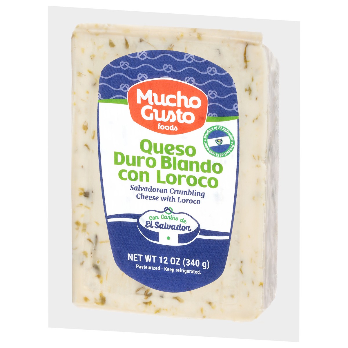 slide 10 of 13, Mucho Gusto Foods Salvadoran Crumbling Cheese with Loroco 12 oz, 12 oz