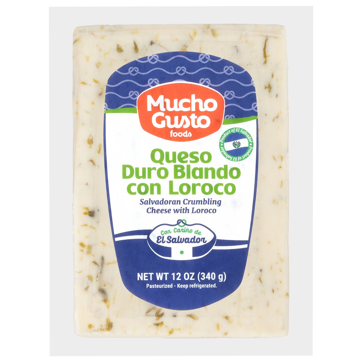 slide 1 of 13, Mucho Gusto Foods Salvadoran Crumbling Cheese with Loroco 12 oz, 12 oz
