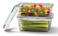 slide 1 of 1, Mason Craft And More Rectangular Glass Food Container Set - Clear, 4 ct