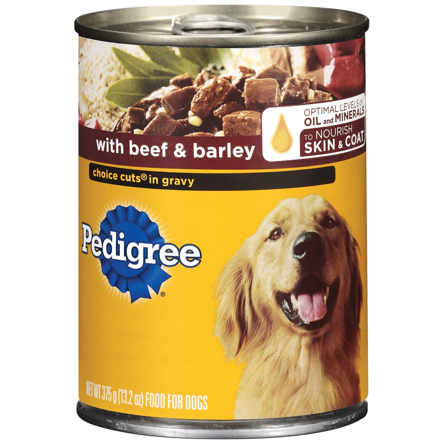 slide 1 of 1, Pedigree Choice Cuts Beef/Barley, 13.2 oz