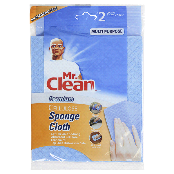 slide 1 of 1, Mr. Clean Premium Cellulose Sponge Cloth, 1 ct