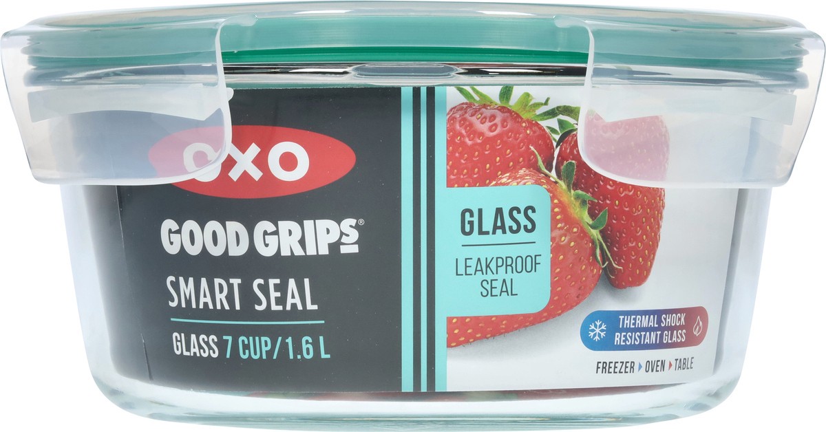 slide 11 of 12, OXO Good Grips Smart Seal Glass Round Container 1 ea, 1 ct