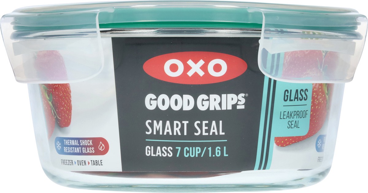 slide 12 of 12, OXO Good Grips Smart Seal Glass Round Container 1 ea, 1 ct