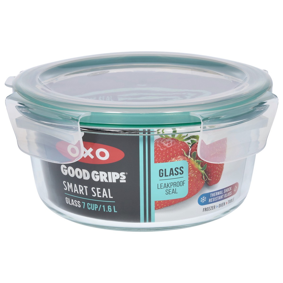 slide 5 of 12, OXO Good Grips Smart Seal Glass Round Container 1 ea, 1 ct