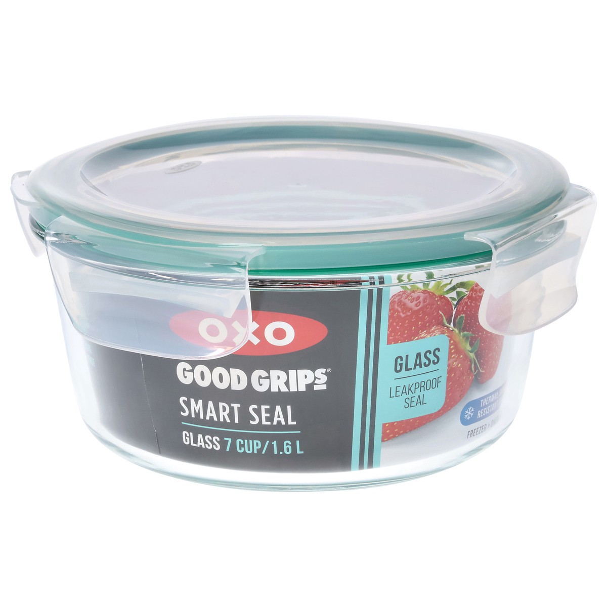 slide 3 of 12, OXO Good Grips Smart Seal Glass Round Container 1 ea, 1 ct