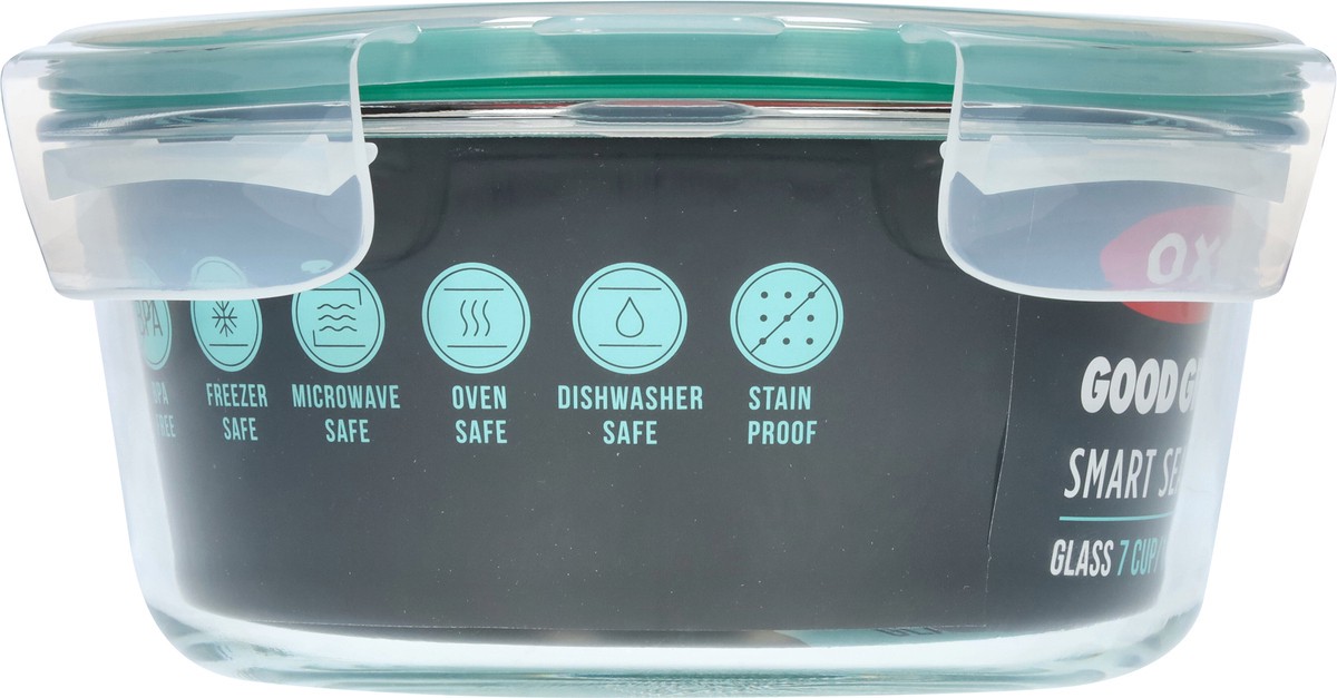 slide 7 of 12, OXO Good Grips Smart Seal Glass Round Container 1 ea, 1 ct