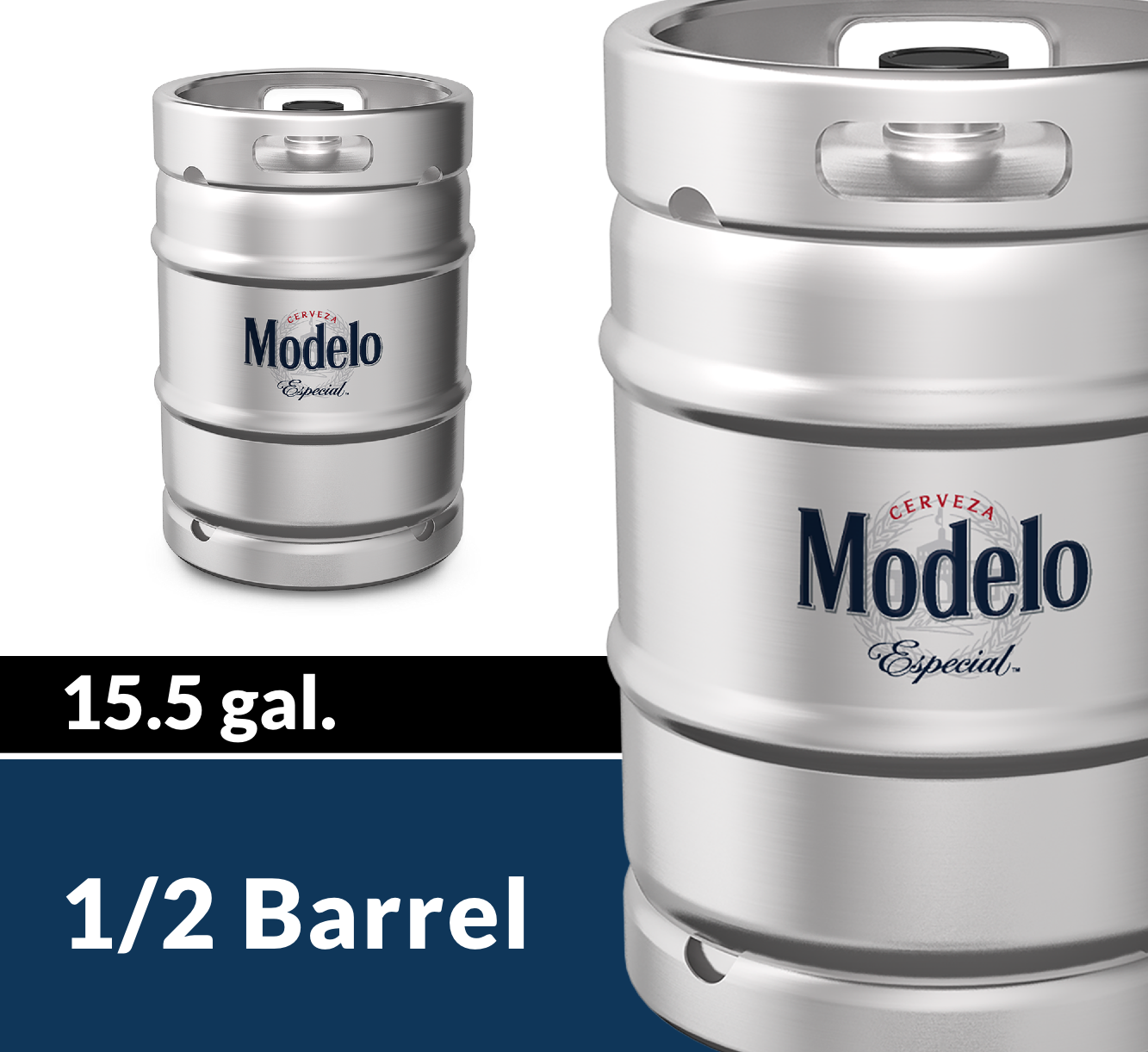 slide 2 of 9, Modelo Mexican Lager Import Beer, 1/2 BL Keg, 4.4% ABV, 1984 fl oz