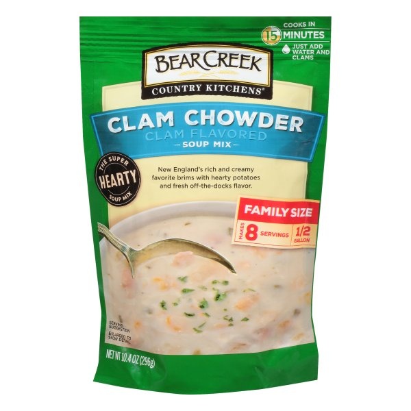 slide 1 of 8, Bear Creek Country Kitchens Clam Chowder Soup Mix, 10.4 oz