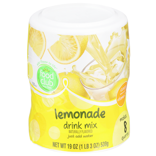 slide 1 of 1, Food Club Lemonade Drink Mix, 8 qt