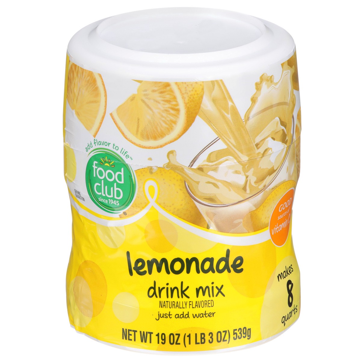 slide 1 of 9, Food Club Lemonade Drink Mix, 8 qt