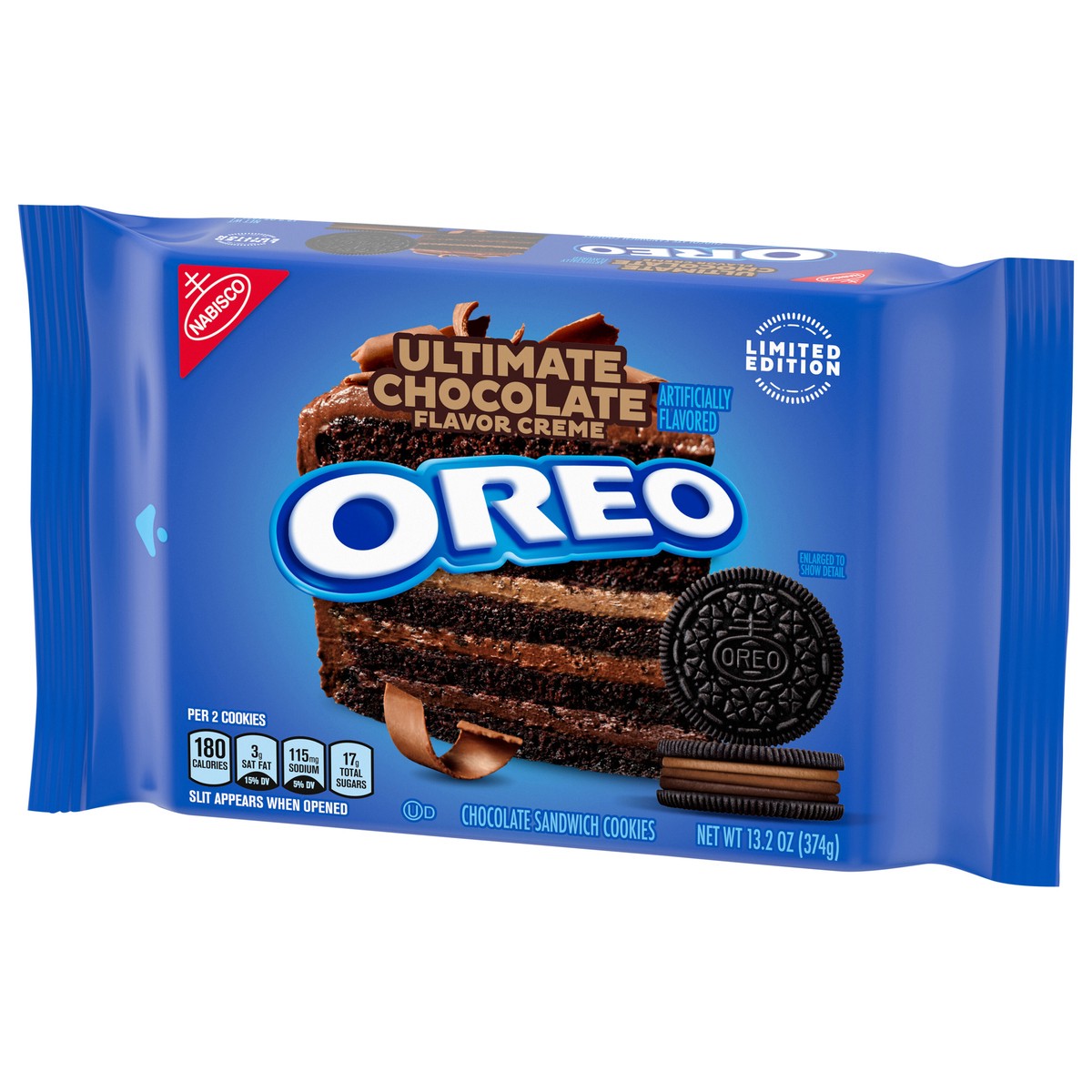 slide 5 of 9, OREO Ultimate Chocolate Creme Chocolate Sandwich Cookies, Limited Edition, 13.2 oz Pack, 13.2 oz