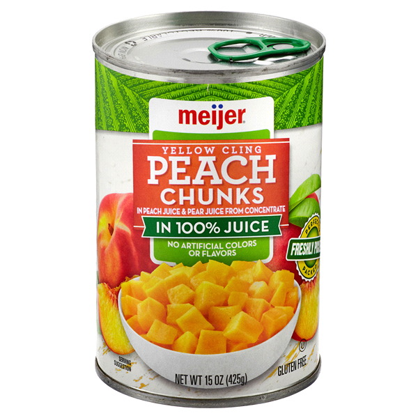 slide 1 of 2, Meijer Diced Peaches in 100% Juice, 15 oz