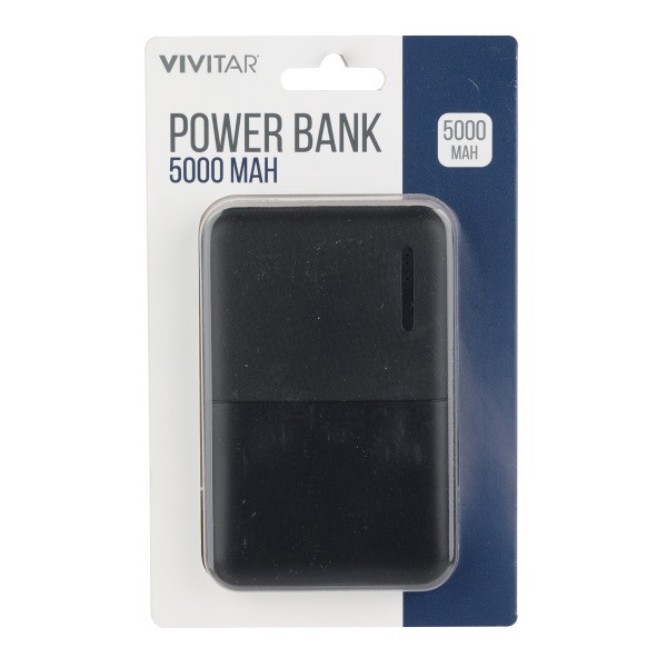 slide 1 of 2, Vivitar 5000Mah Power Bank, Black, Nil7002-Blk-Stk-24, 1 ct