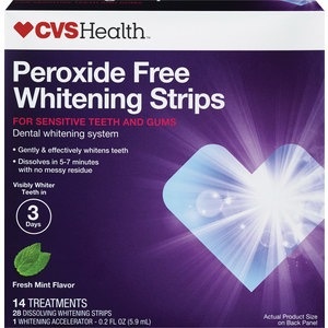 slide 1 of 1, CVS Health Peroxide Free Whitening Strips, 28 ct