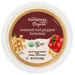 True Goodness Organic Roasted Red Pepper Hummus, 8 oz.