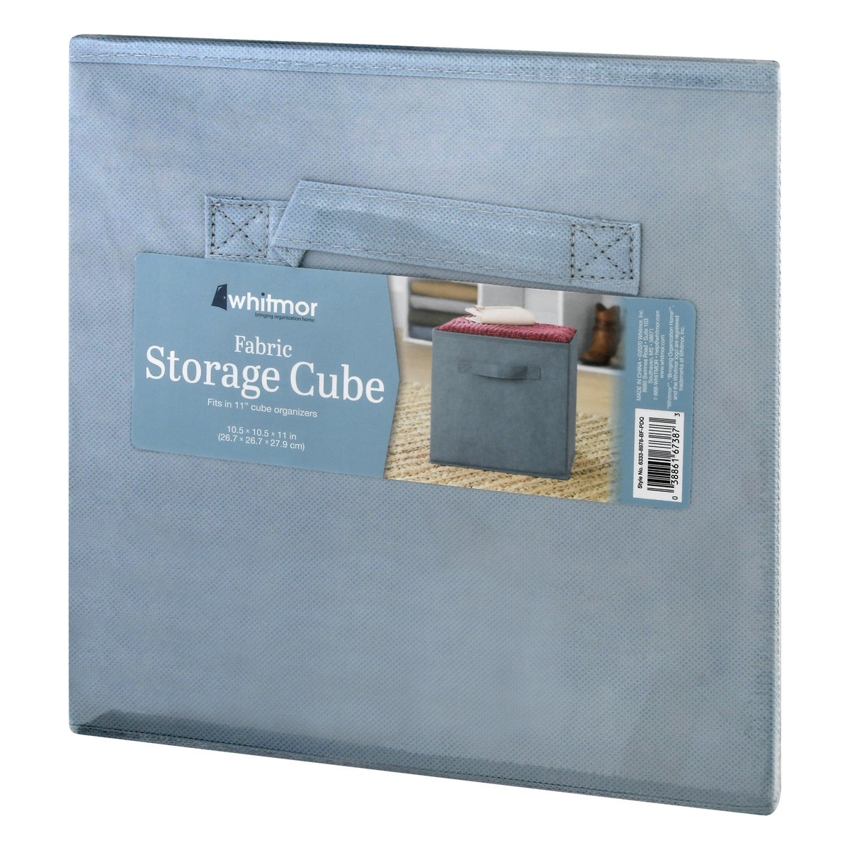 slide 6 of 9, Whitmor Collapsible Cube - Blue Fog, 1 ct