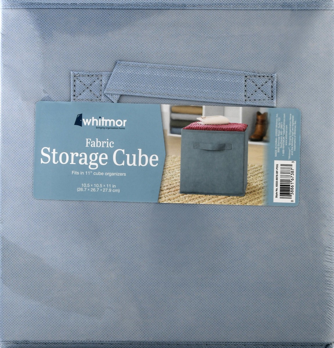 slide 7 of 9, Whitmor Collapsible Cube - Blue Fog, 1 ct