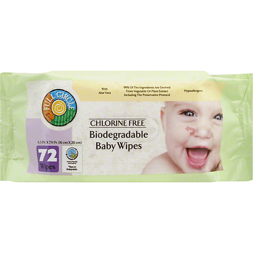 slide 2 of 2, Full Circle Market Biodegradable Chlorine Free Scented Baby Wipes, 72 ct