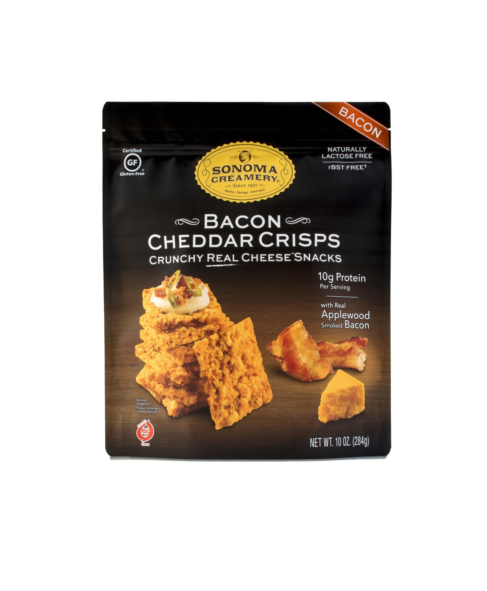 slide 1 of 1, Sonoma Creamery Bacon Cheddar Crisps, 