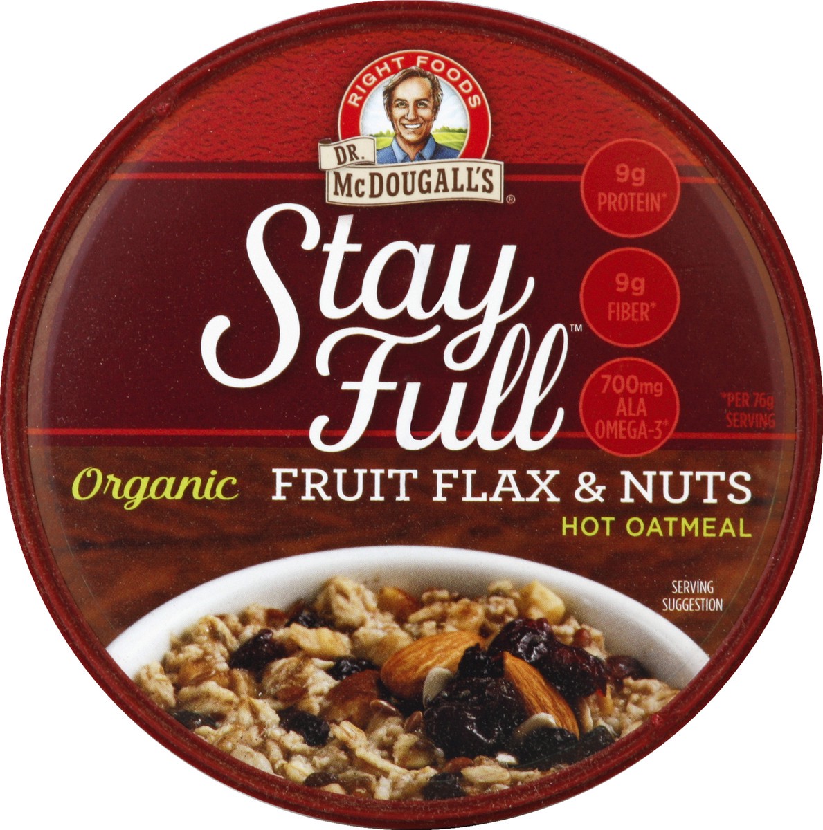 slide 2 of 3, Dr. McDougall's Fruit Flax & Nuts Superfood Hot Cereal, 2.7 oz