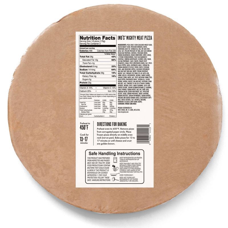 slide 4 of 4, Imo's Pizza Imo Mighty Meat 12" Frozen Pizza - 18.9oz, 18.9 oz