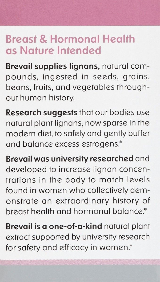 slide 4 of 5, Brevail Plant Lignan Extract 30 ea, 30 cups