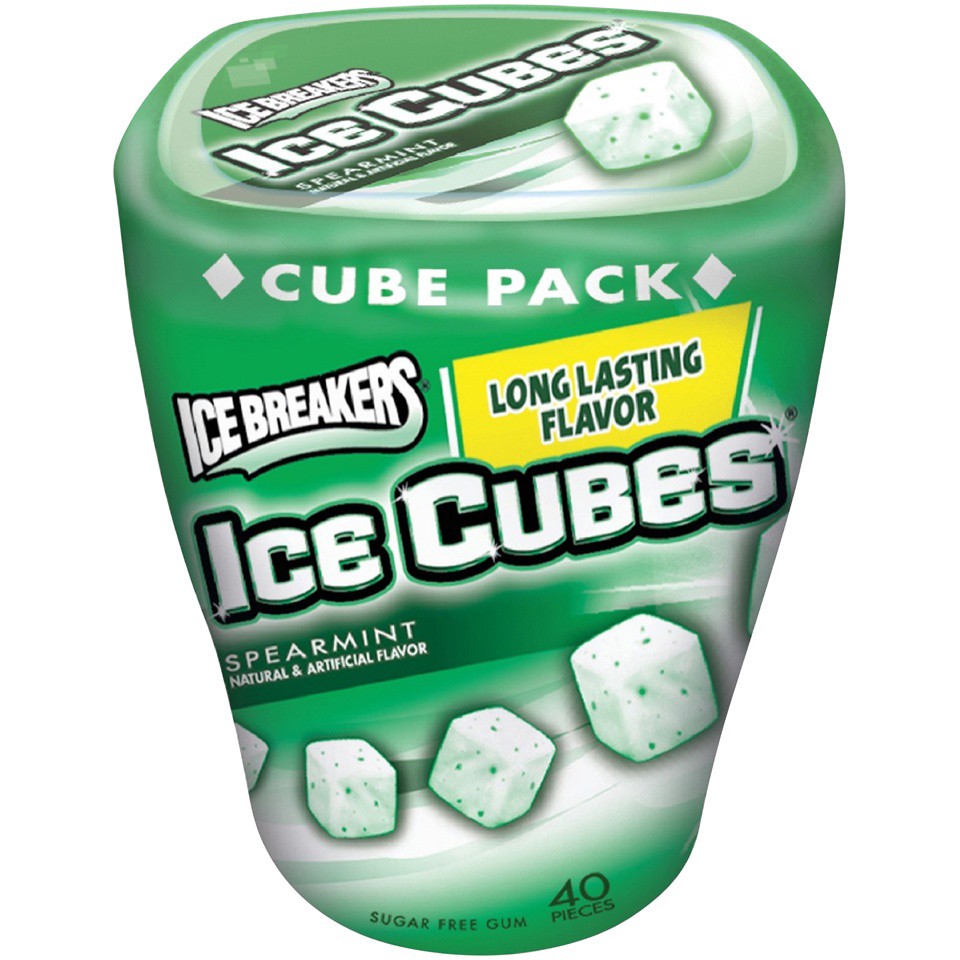 slide 1 of 2, Ice Breakers Ice Cubes Sugar Free Spearmint Gum, 40 ct