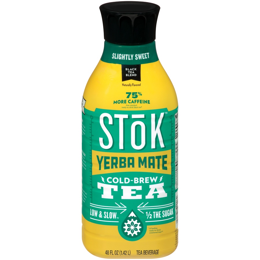 slide 1 of 1, Stok Yerba Mate Tea, Lightly Sweet, 48 oz