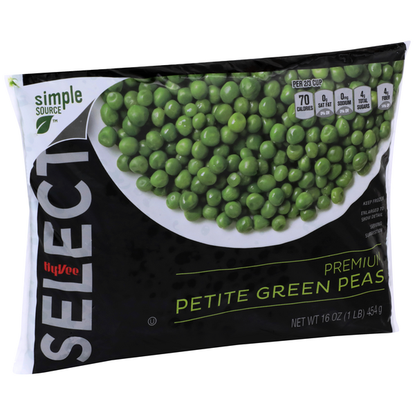 slide 1 of 1, Hy-vee Select Premium Petite Green Peas, 16 oz